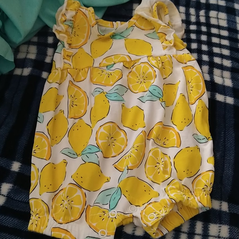 Lemon baby romper 3 months